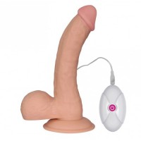 Реалистичный вибратор The Ultra Soft Dude с выносным пультом управления 20 см Реалистичный вибратор The Ultra Soft Dude с выносным пультом управления 20 см