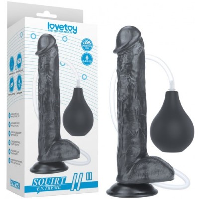 Черный фаллос с имитацией семяизвержения Lovetoy Squirt Extreme 28 см Черный фаллос с имитацией семяизвержения Lovetoy Squirt Extreme 28 см