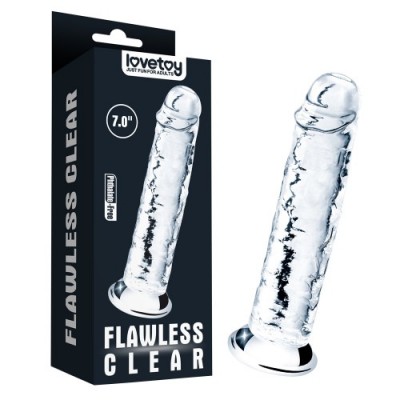 Прозрачный фаллоимитатор Lovetoy Flawless Clear Dildo 18 см Прозрачный фаллоимитатор Lovetoy Flawless Clear Dildo 18 см