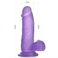 Фиолетовый фаллос Jelly Studs Crystal Dildo Small 16 см Фиолетовый фаллос Jelly Studs Crystal Dildo Small 16 см