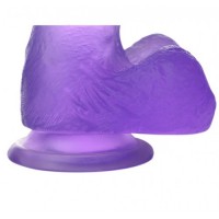 Фиолетовый фаллос Jelly Studs Crystal Dildo Small 16 см Фиолетовый фаллос Jelly Studs Crystal Dildo Small 16 см