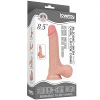 Гнущийся фаллоимитатор с эффектом двойной кожи Lovetoy Sliding-Skin Dual Layer Dong 22 см