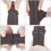 Черный фаллоимитатор на присоске Lovetoy Sliding-Skin Dual Layer Dong 23 см Черный фаллоимитатор на присоске Lovetoy Sliding-Skin Dual Layer Dong 23 см