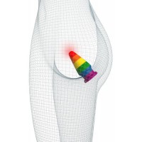 Радужная анальная пробка Prider Anal Plug 15 см