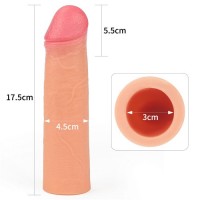 Удлиняющая  насадка на пенис Revolutionary Silicone Nature Extender телесная + 5,5 см
