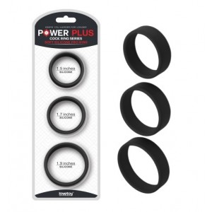 Набор из 3 плоских эрекционных колец Power Plus Soft Silicone Pro Ring