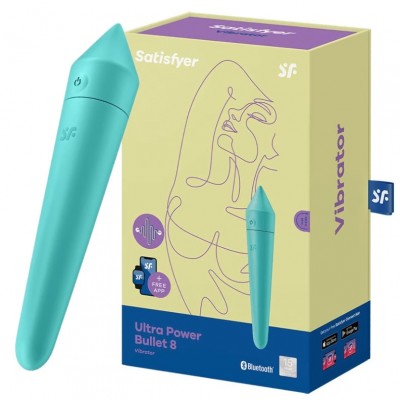Универсальный смарт-стимулятор Satisfyer Ultra Power Bullet 8 бирюзовый