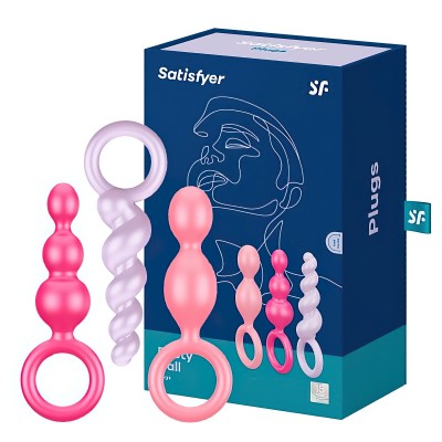 Набор разноцветных анальных стимуляторов Satisfyer Booty Call