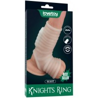Рельефная вибронасадка на пенис и мошонку Vibrating Wave Knights Ring with Scrotum Sleeve Рельефная вибронасадка на пенис и мошонку Vibrating Wave Knights Ring with Scrotum Sleeve