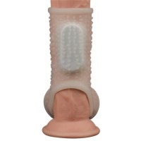 Рельефная вибронасадка на пенис и мошонку Vibrating Drip Knights Ring with Scrotum Sleeve Рельефная вибронасадка на пенис и мошонку Vibrating Drip Knights Ring with Scrotum Sleeve