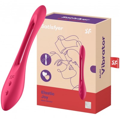 Многофункциональный вибратор для пар с гибкой основой Satisfyer Elastic Joy Red Многофункциональный вибратор для пар с гибкой основой Satisfyer Elastic Joy Red