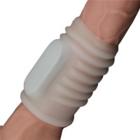 Рельефная вибронасадка на пенис Vibrating Spiral Knights Ring