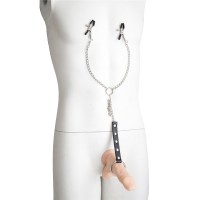 Зажимы для сосков с металлическим кольцом на пенис Зажимы для сосков с металлическим кольцом на пенис