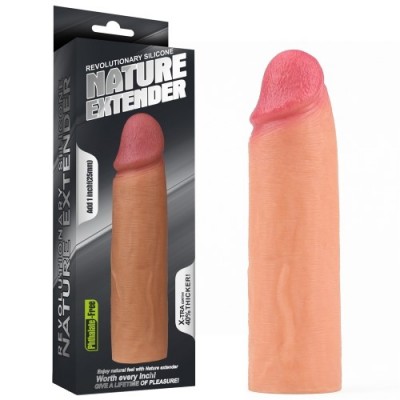 Удлиняющая насадка на пенис Revolutionary Silicone Nature Extender + 4 см