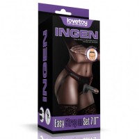 Реалистичный черный страпон Easy Strapon Set 18 см Реалистичный черный страпон Easy Strapon Set 18 см
