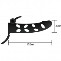 Силиконовая вибронасадка с клиторальным стимулятором и петлей под мошонку Pretty Love Penis Sleeve