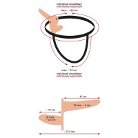 Страпон двойной Strap-on Duo телесный