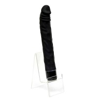 Черный вибратор из силикона Rouge Noir 19 см