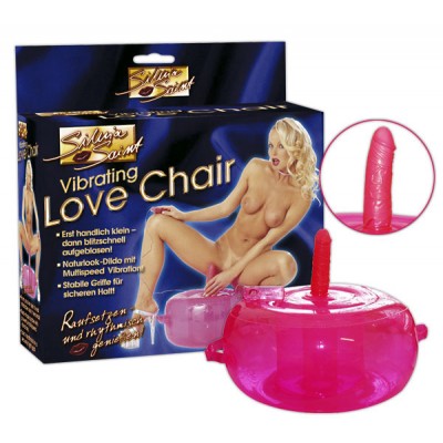 Надувное розовое кресло с вибронасадкой Love Vibrating Chair