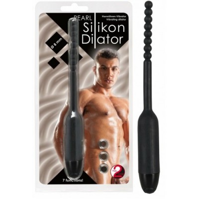 Рельефный вибротимулятор уретры Silicon Dilator Pearl