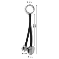 Эрекционное кольцо с металлическими грузиками Cock ring & Ass plugs