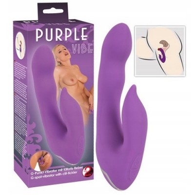 Вибратор с клиторальным стимулятором Purple Vibe Вибратор с клиторальным стимулятором Purple Vibe
