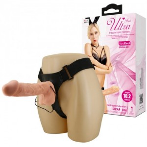 Реалистичный вибрострапон на трусиках Ultra Passionate Harness 21 см