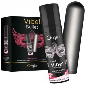 Набор Orgie Vibe Bullet с вибрирующим гелем Dual Vibe и вибропулей