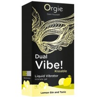 Съедобный гель с вибрацией Orgie dual vibe со вкусом коктейля лимонный джин с тоником 15мл
