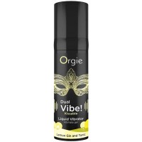 Съедобный гель с вибрацией Orgie dual vibe со вкусом коктейля лимонный джин с тоником 15мл