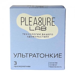 Ультратонкие презервативы Pleasure Lab 3 шт