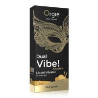 Съедобный гель с вибрацией Orgie dual vibe со вкусом коктейля Pina Colada 15мл