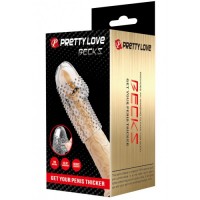Прозрачная насадка на пенис с пупырышками Pretty Love Becks