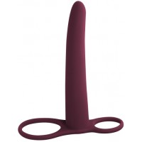 Насадка для двойного проникновения Pure Passion Gimlet бордовая