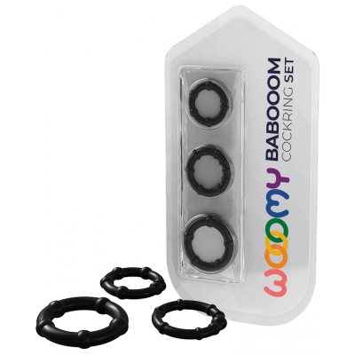 Набор эрекционных колец Babooom Ring Set Black 3 шт