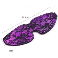 Кружевная черно-фиолетовая маска на глаза Кружевная черно-фиолетовая маска на глаза