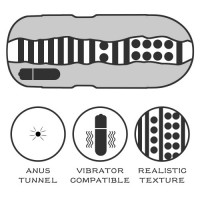 Мастурбатор попа в колбе с вибрацией Sex In A Can Vibra Anus Tunnel
