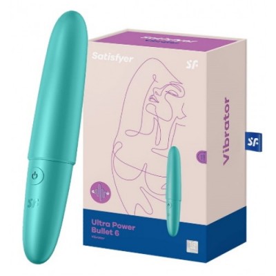 Мини-вибратор Satisfyer Ultra Power Bullet 6 бирюзовый Мини-вибратор Satisfyer Ultra Power Bullet 6 бирюзовый