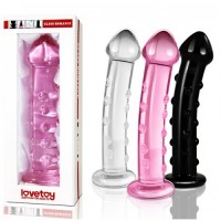 Фаллоимитатор из прозрачного стекла Glass Romance 18 см