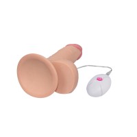 Реалистичный вибратор The Ultra Soft Dude с выносным пультом управления 18,5 см