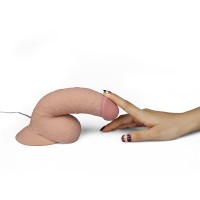 Реалистичный вибратор The Ultra Soft Dude с выносным пультом управления 18,5 см