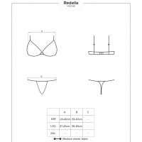 Черный комплект с цепочками Redella L/XL