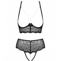 Откровенный эротический комплект с белыми жемчужинами Pearlove XS/S