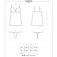 Сорочка и трусики-стринги из материала Wet Look Leatheria S/M Сорочка и трусики-стринги из материала Wet Look Leatheria S/M