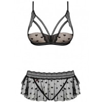 Пикантный комплект белья Heartia черный S/M Пикантный комплект белья Heartia черный S/M