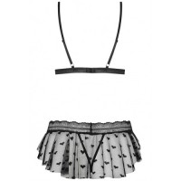 Пикантный комплект белья Heartia черный S/M Пикантный комплект белья Heartia черный S/M