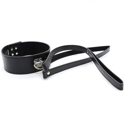 Ошейник БДСМ на замочке с поводком Ошейник БДСМ на замочке с поводком