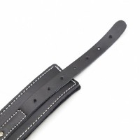 Мягкие черные наручники из натуральной кожи