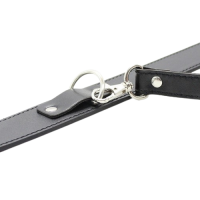 Классический ошейник с поводком черный