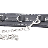 Мягкие черные наручники из натуральной кожи